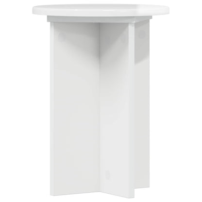 Plantenstandaard 2 pcs Hoogglans Wit Ø29,5 x 40 cm Bewerkt hout