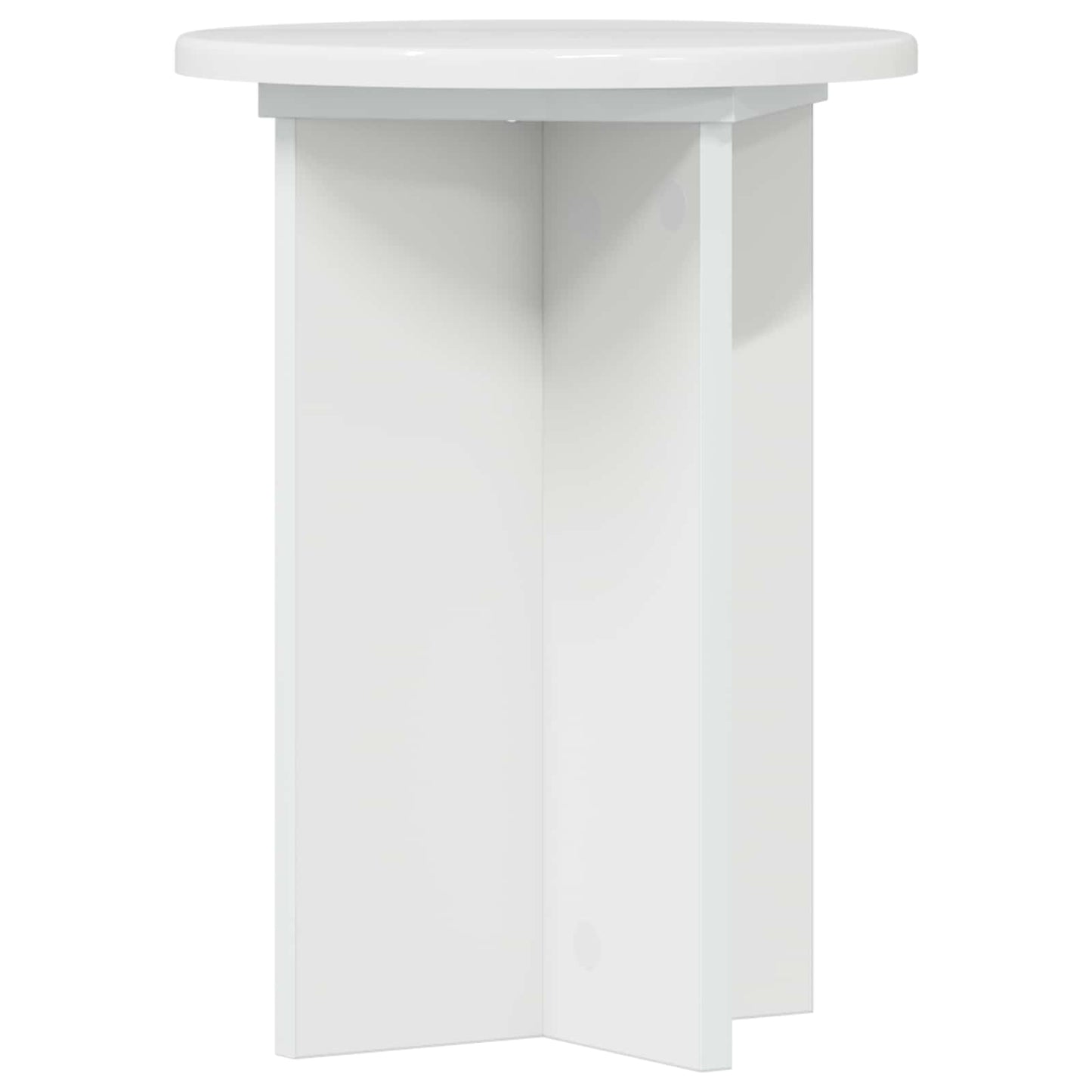 Plantenstandaard 2 pcs Hoogglans Wit Ø29,5 x 40 cm Bewerkt hout