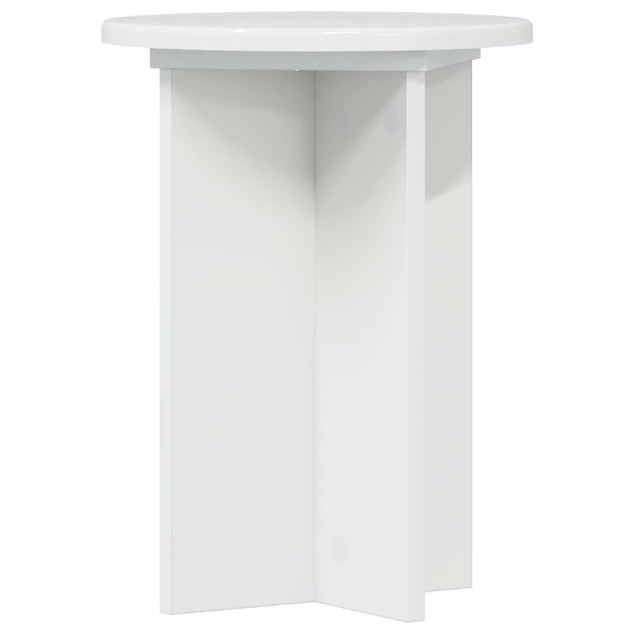 Plantenstandaard 2 pcs Hoogglans Wit Ø29,5 x 40 cm Bewerkt hout