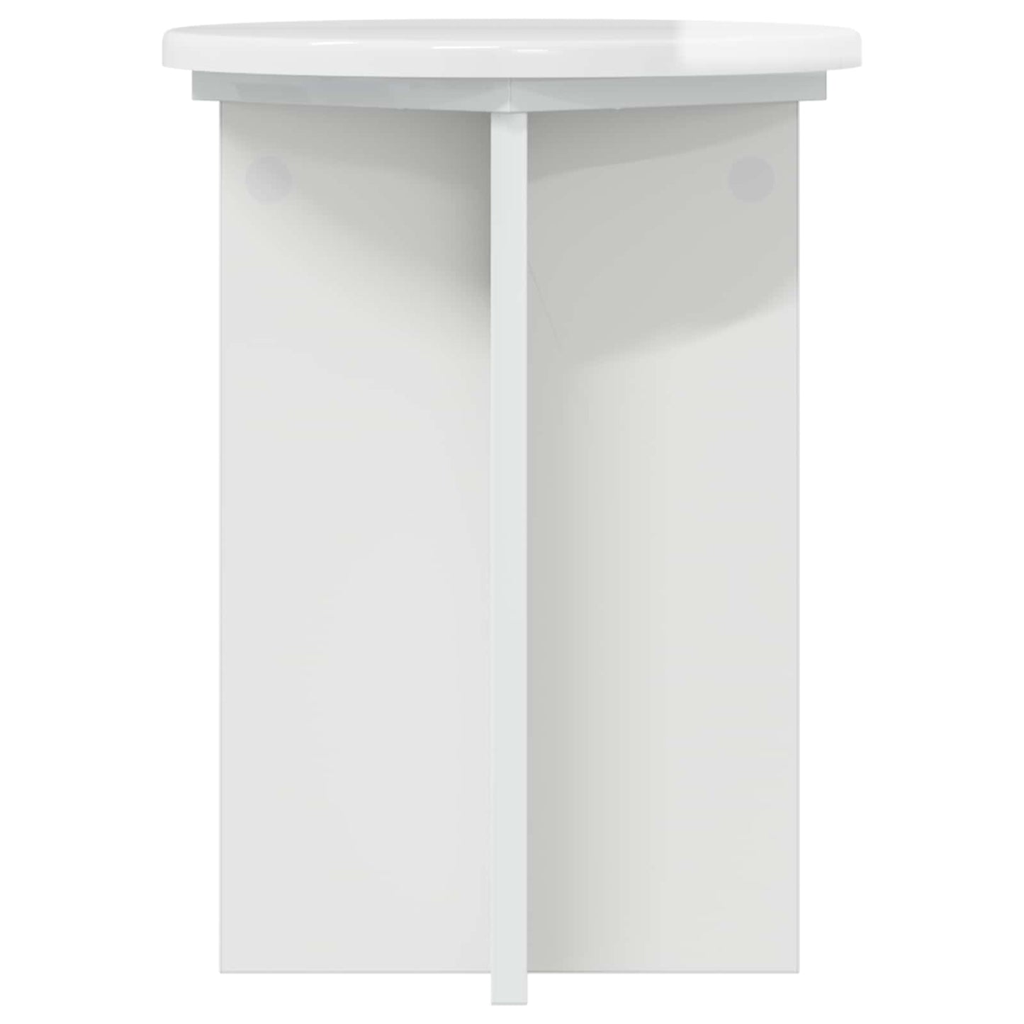 Plantenstandaard 2 pcs Hoogglans Wit Ø29,5 x 40 cm Bewerkt hout