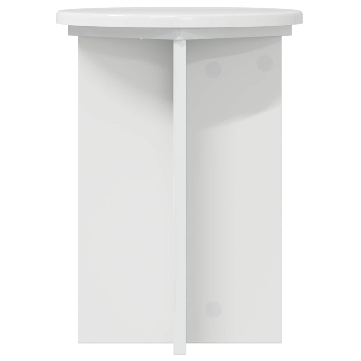 Plantenstandaard 2 pcs Hoogglans Wit Ø29,5 x 40 cm Bewerkt hout