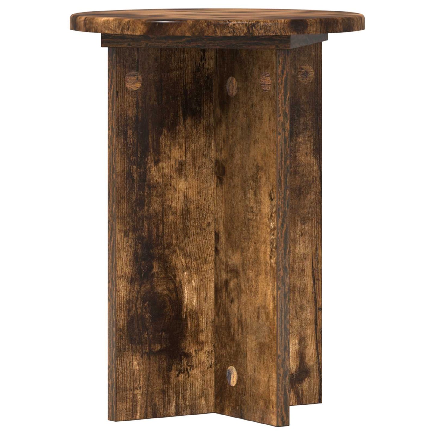 Plantenstandaard 2 pcs Gerookt eiken Ø29,5 x 40 cm Bewerkt hout