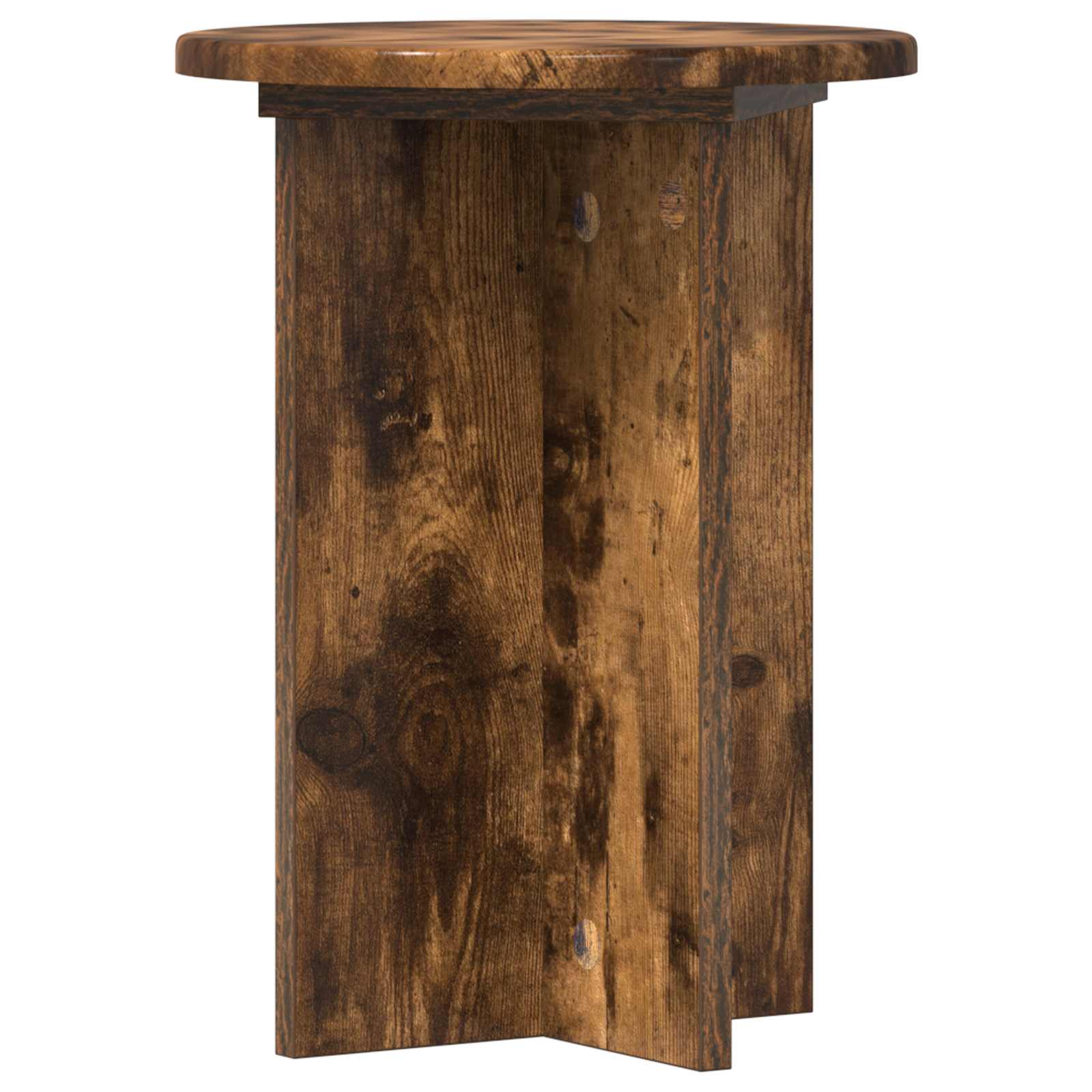 Plantenstandaard 2 pcs Gerookt eiken Ø29,5 x 40 cm Bewerkt hout