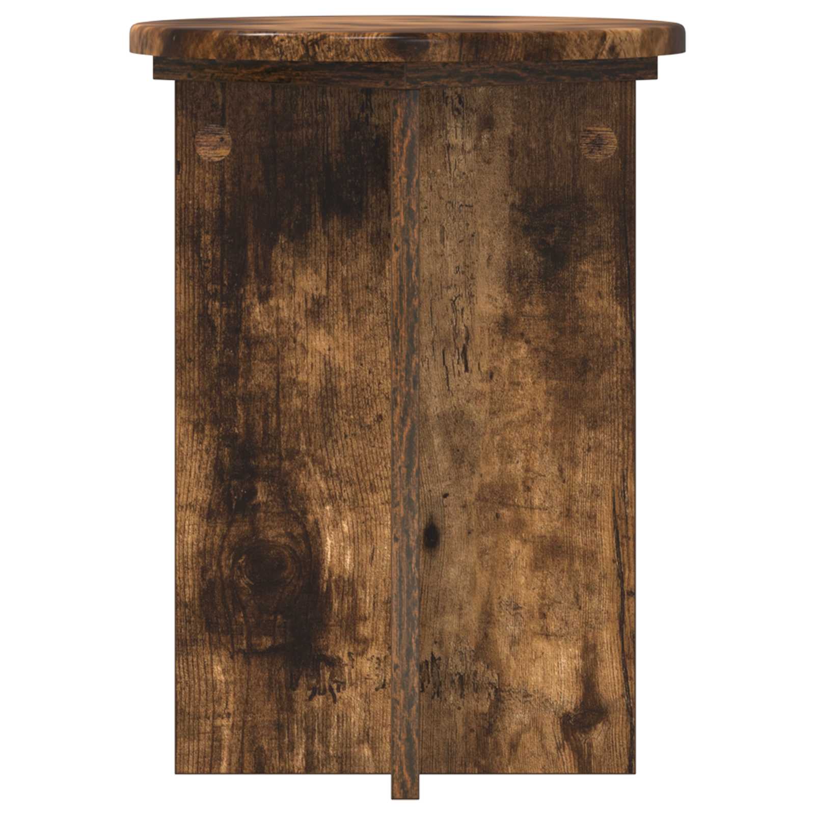 Plantenstandaard 2 pcs Gerookt eiken Ø29,5 x 40 cm Bewerkt hout