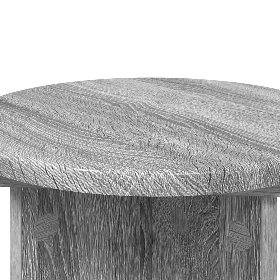 Plantenstandaard 2 pcs Grijs sonoma Ø29,5 x 40 cm Bewerkt hout