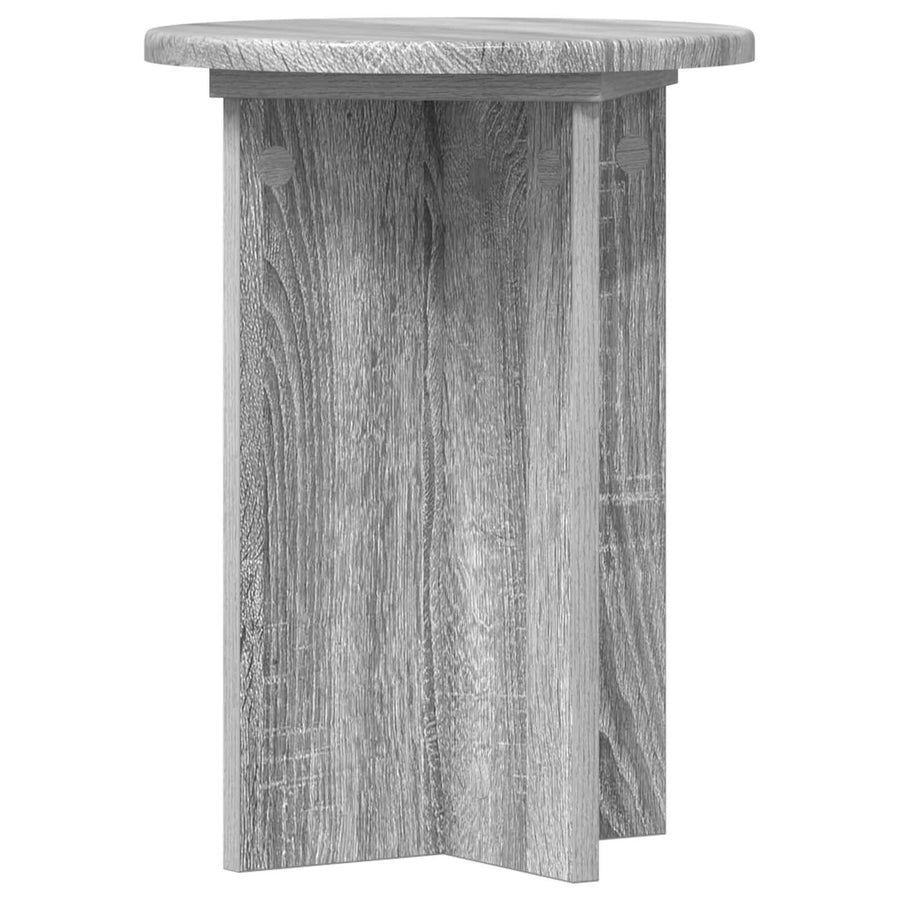 Plantenstandaard 2 pcs Grijs sonoma Ø29,5 x 40 cm Bewerkt hout