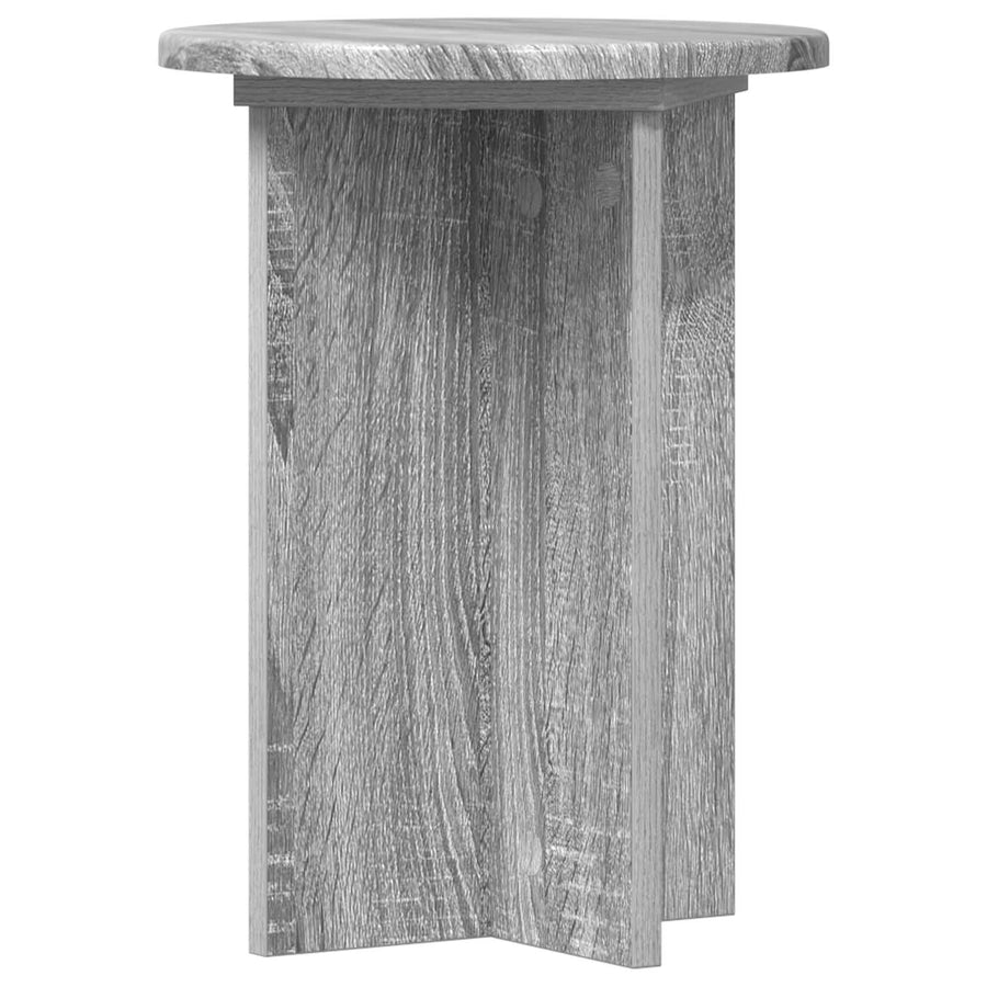 Plantenstandaard 2 pcs Grijs sonoma Ø29,5 x 40 cm Bewerkt hout