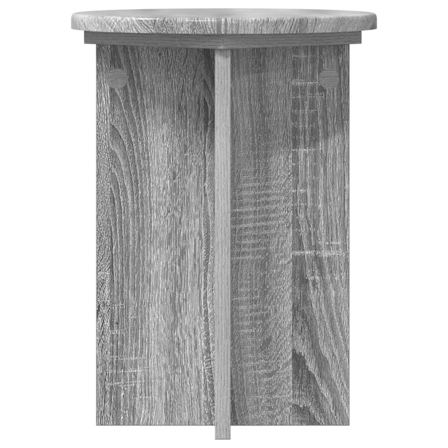 Plantenstandaard 2 pcs Grijs sonoma Ø29,5 x 40 cm Bewerkt hout