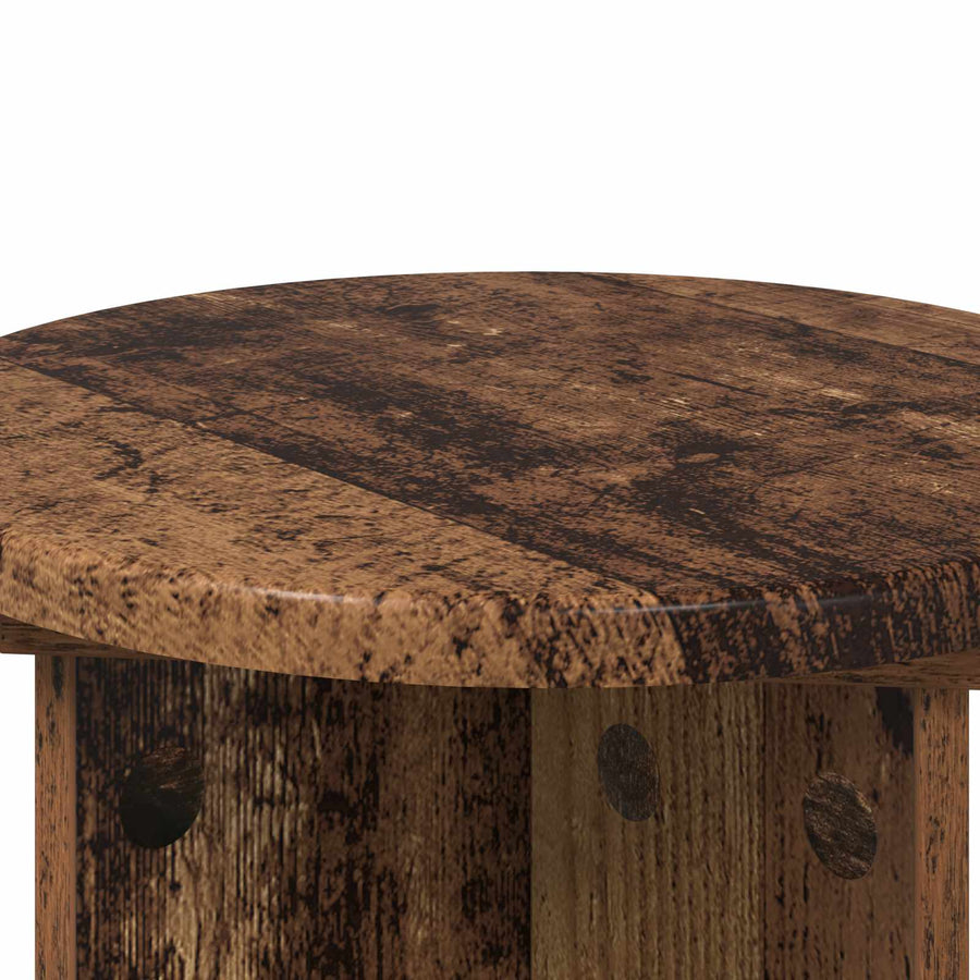 Plantenstandaard 2 pcs Oud hout Ø29,5 x 40 cm Bewerkt hout