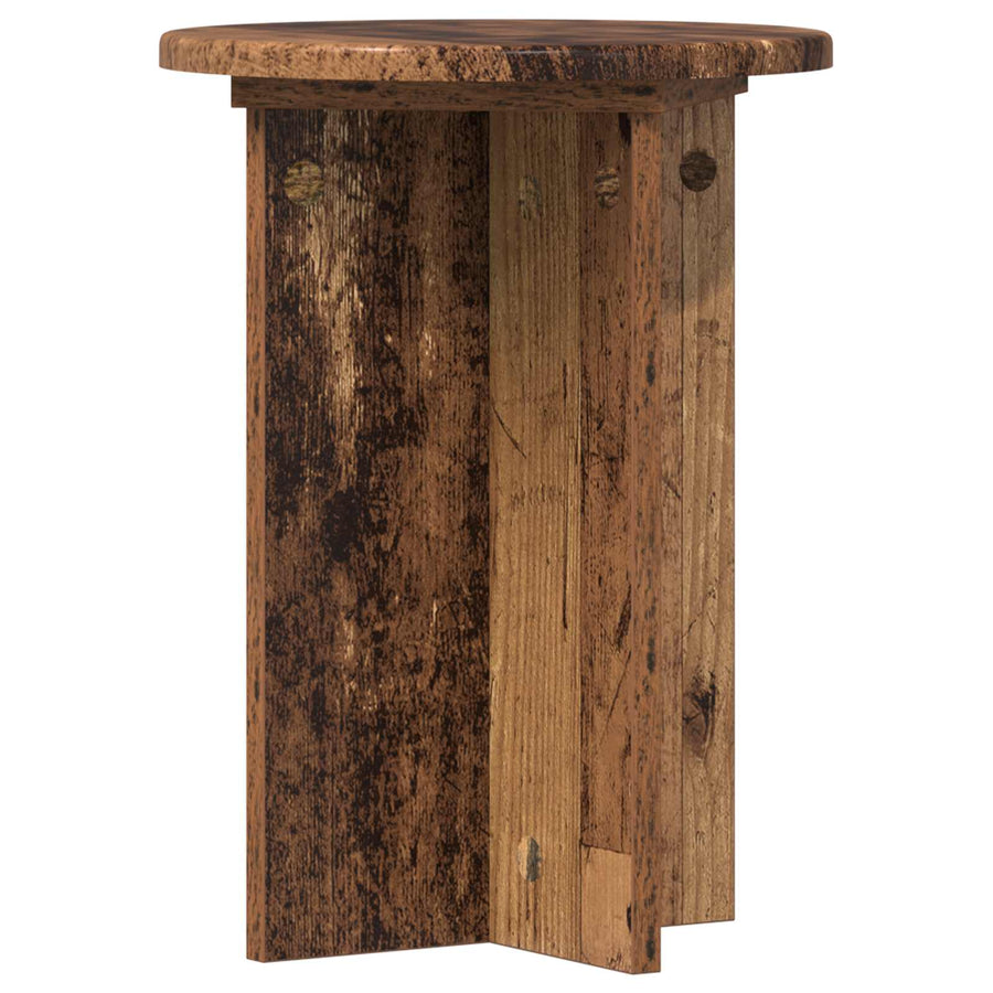 Plantenstandaard 2 pcs Oud hout Ø29,5 x 40 cm Bewerkt hout