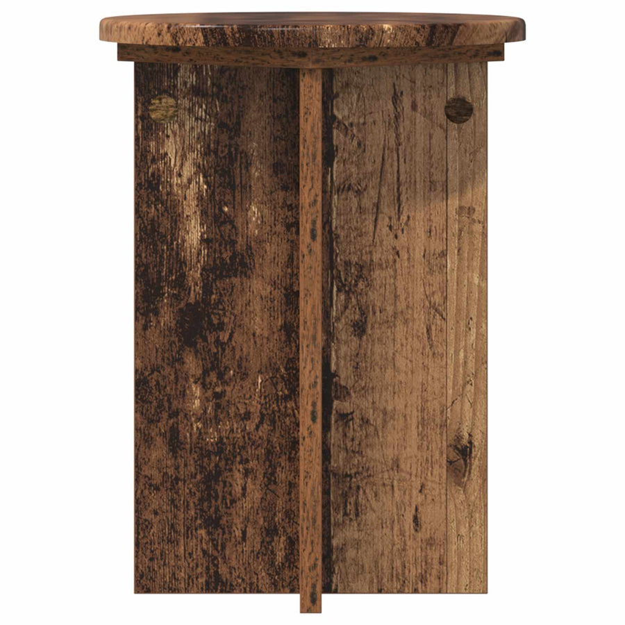 Plantenstandaard 2 pcs Oud hout Ø29,5 x 40 cm Bewerkt hout