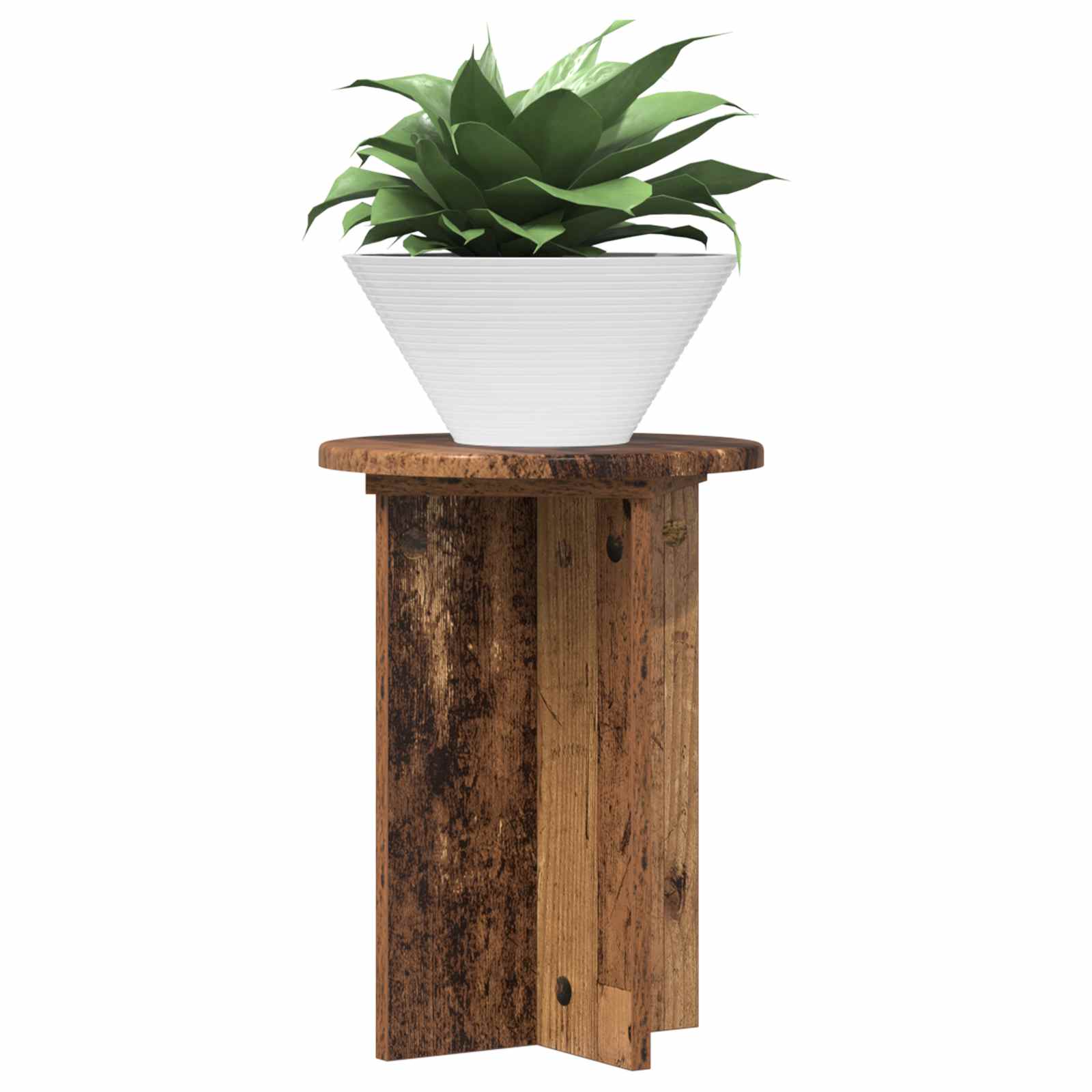 Plantenstandaard 2 pcs Oud hout Ø29,5 x 40 cm Bewerkt hout