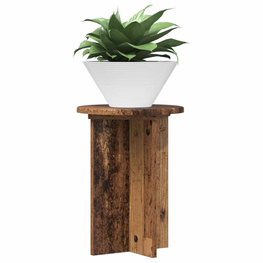 Plantenstandaard 2 pcs Oud hout Ø29,5 x 40 cm Bewerkt hout