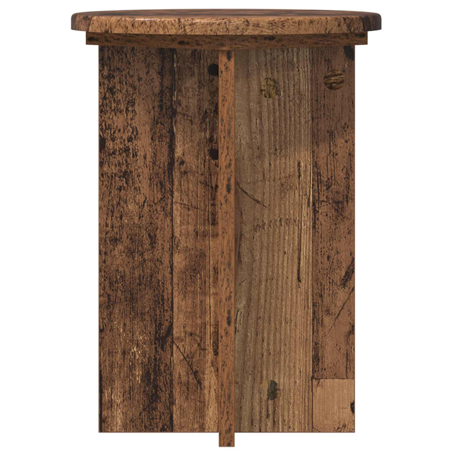 Plantenstandaard 2 pcs Oud hout Ø29,5 x 40 cm Bewerkt hout