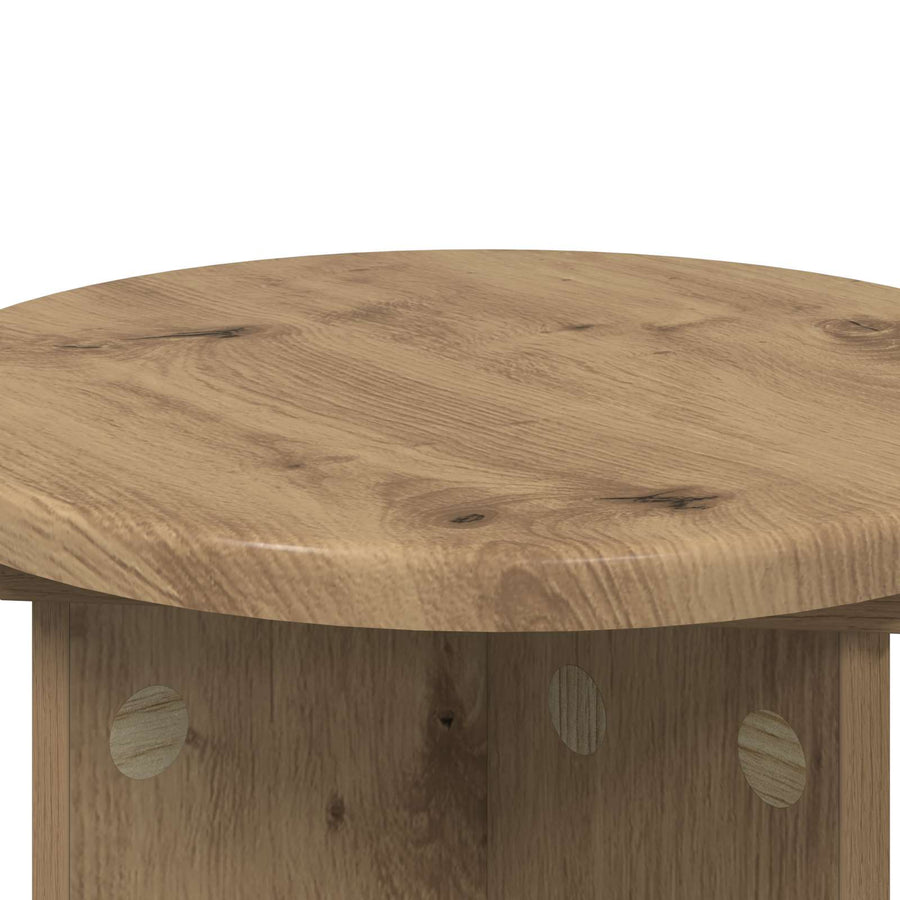 Plantenstandaard 2 pcs Artisanaal eiken Ø29,5 x 40 cm