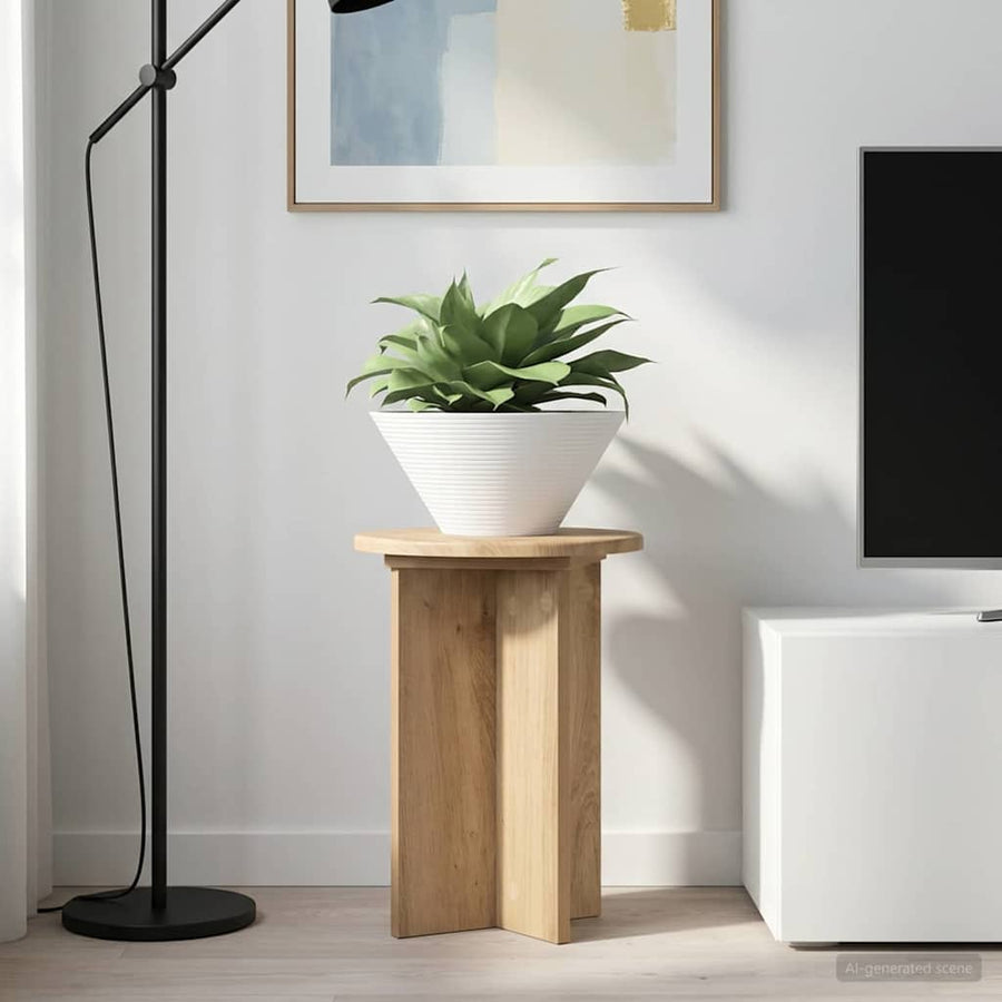 Plantenstandaard 2 pcs Artisanaal eiken Ø29,5 x 40 cm