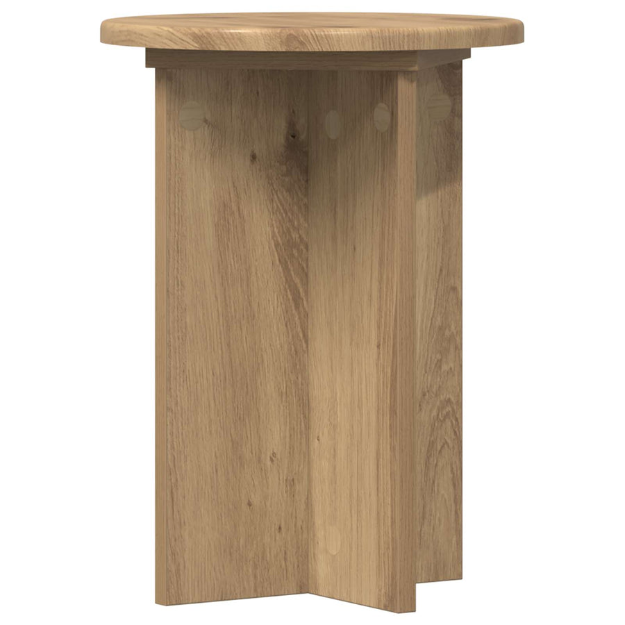 Plantenstandaard 2 pcs Artisanaal eiken Ø29,5 x 40 cm