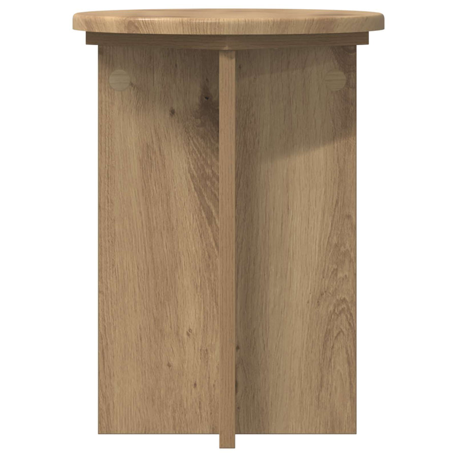 Plantenstandaard 2 pcs Artisanaal eiken Ø29,5 x 40 cm
