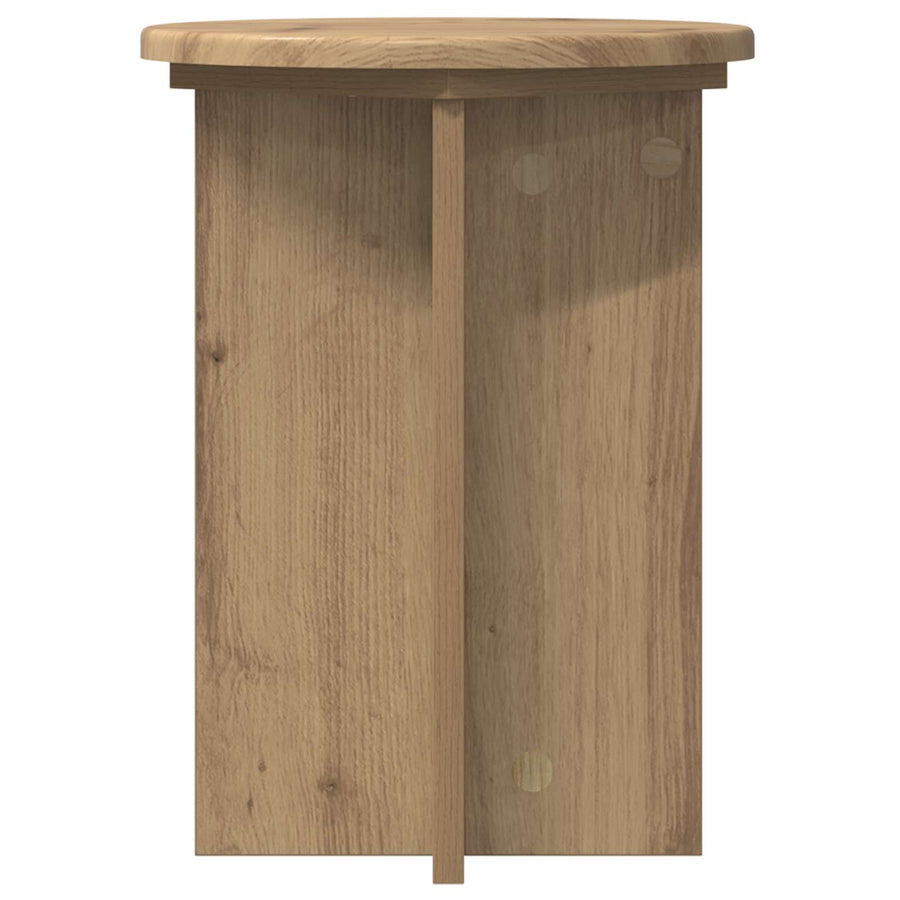 Plantenstandaard 2 pcs Artisanaal eiken Ø29,5 x 40 cm