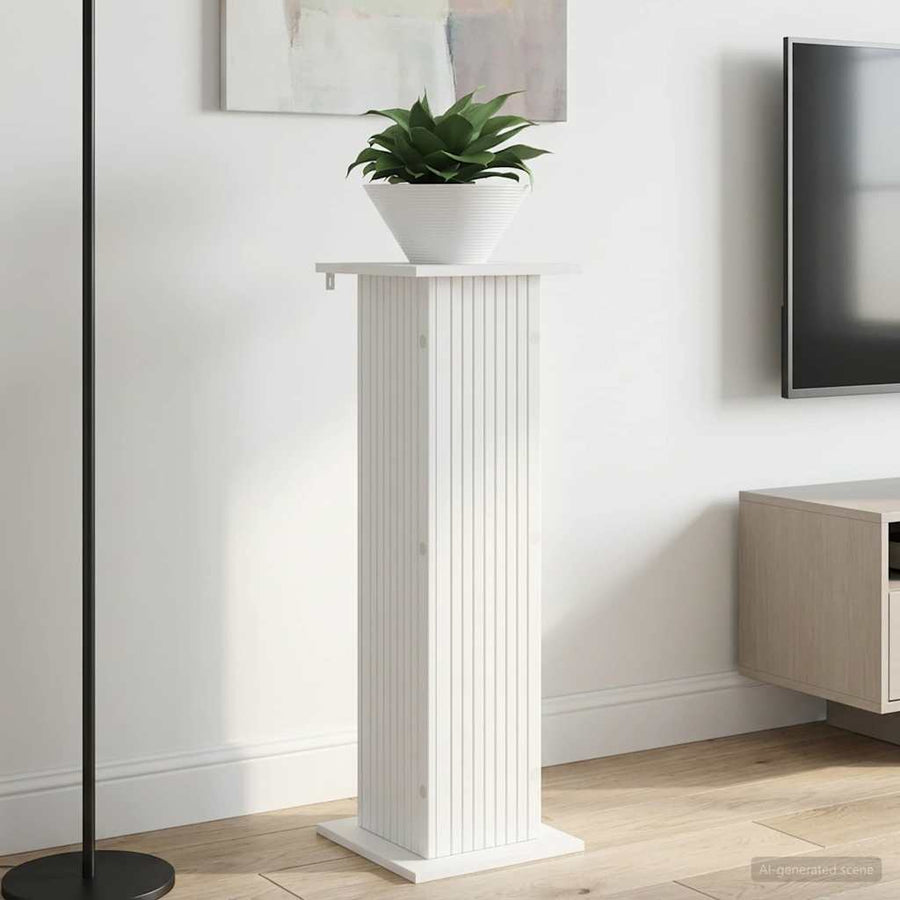 Plantenstandaard Wit 30,5 x 30 x 100,5 cm Bewerkt hout