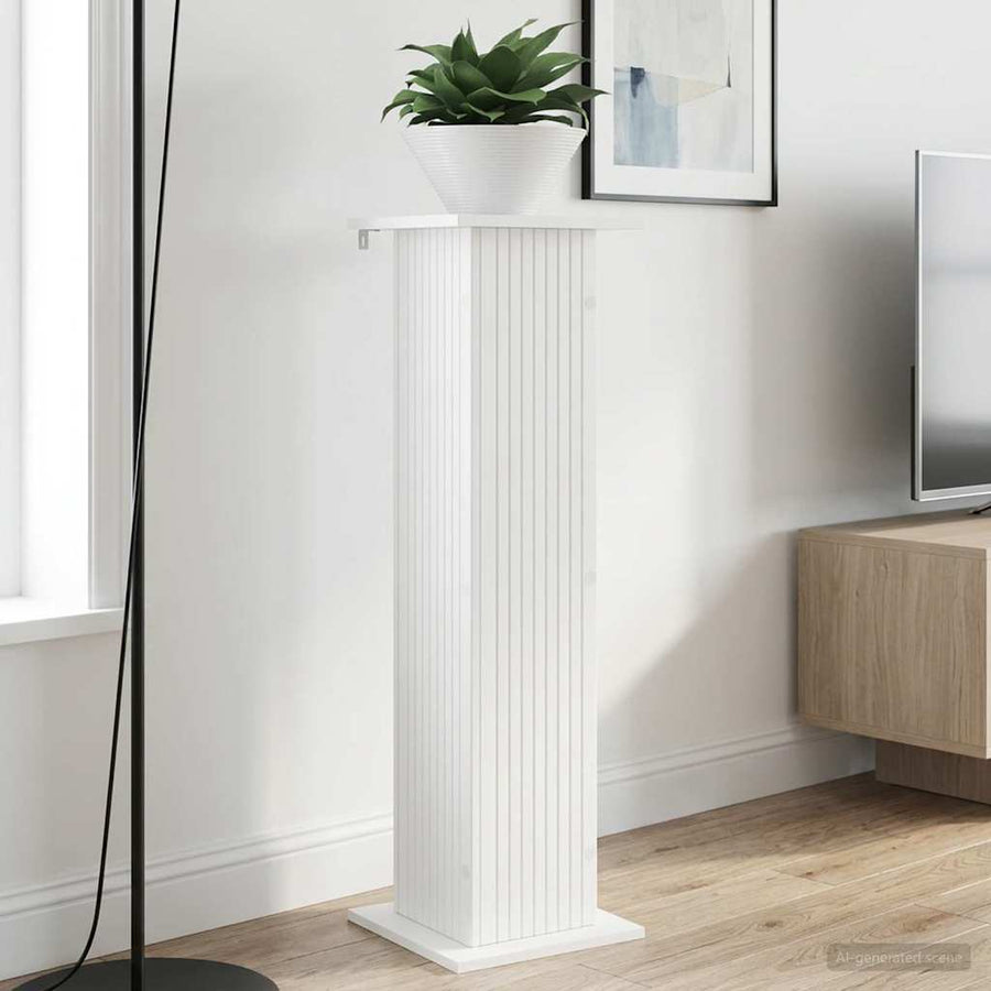 Plantenstandaard 2 pcs Wit 30,5 x 30 x 100,5 cm Bewerkt hout