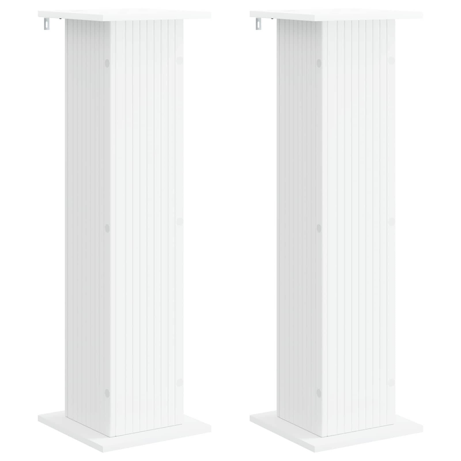 Plantenstandaard 2 pcs Wit 30,5 x 30 x 100,5 cm Bewerkt hout