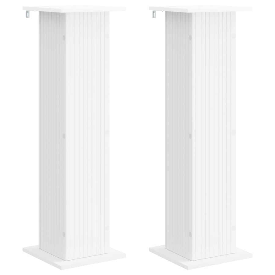 Plantenstandaard 2 pcs Wit 30,5 x 30 x 100,5 cm Bewerkt hout