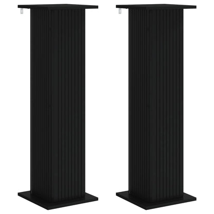 Plantenstandaard 2 pcs Zwart 30,5 x 30 x 100,5 cm Bewerkt hout