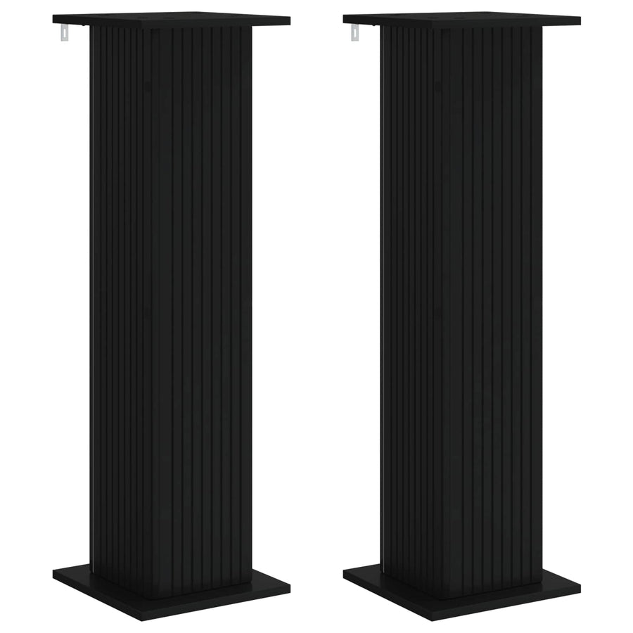 Plantenstandaard 2 pcs Zwart 30,5 x 30 x 100,5 cm Bewerkt hout