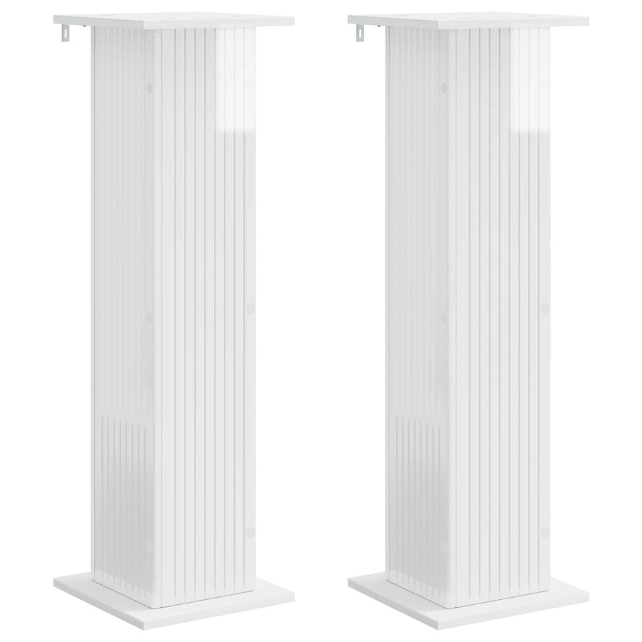 Plantenstandaard 2 pcs Hoogglans Wit 30,5 x 30 x 100,5 cm