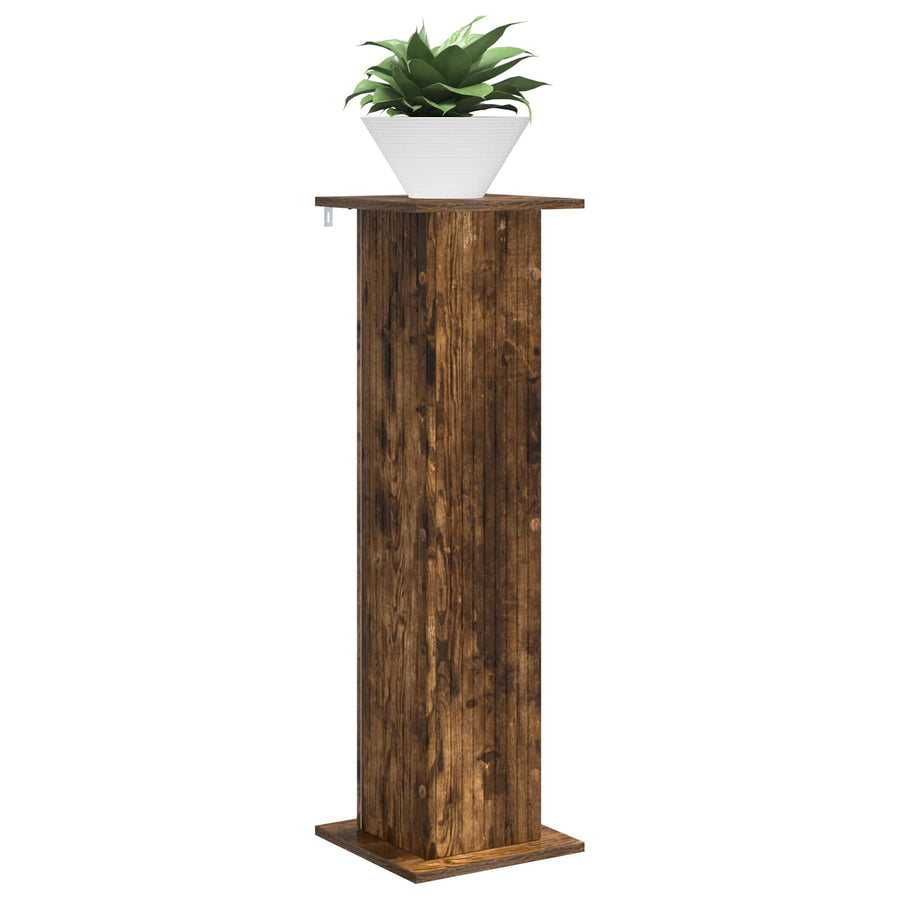 Plantenstandaard Gerookt eiken 30,5 x 30 x 100,5 cm
