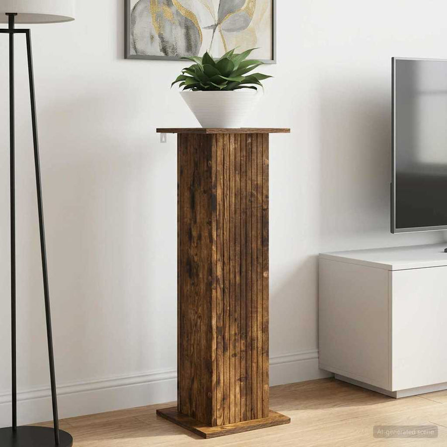 Plantenstandaard 2 pcs Gerookt eiken 30,5 x 30 x 100,5 cm
