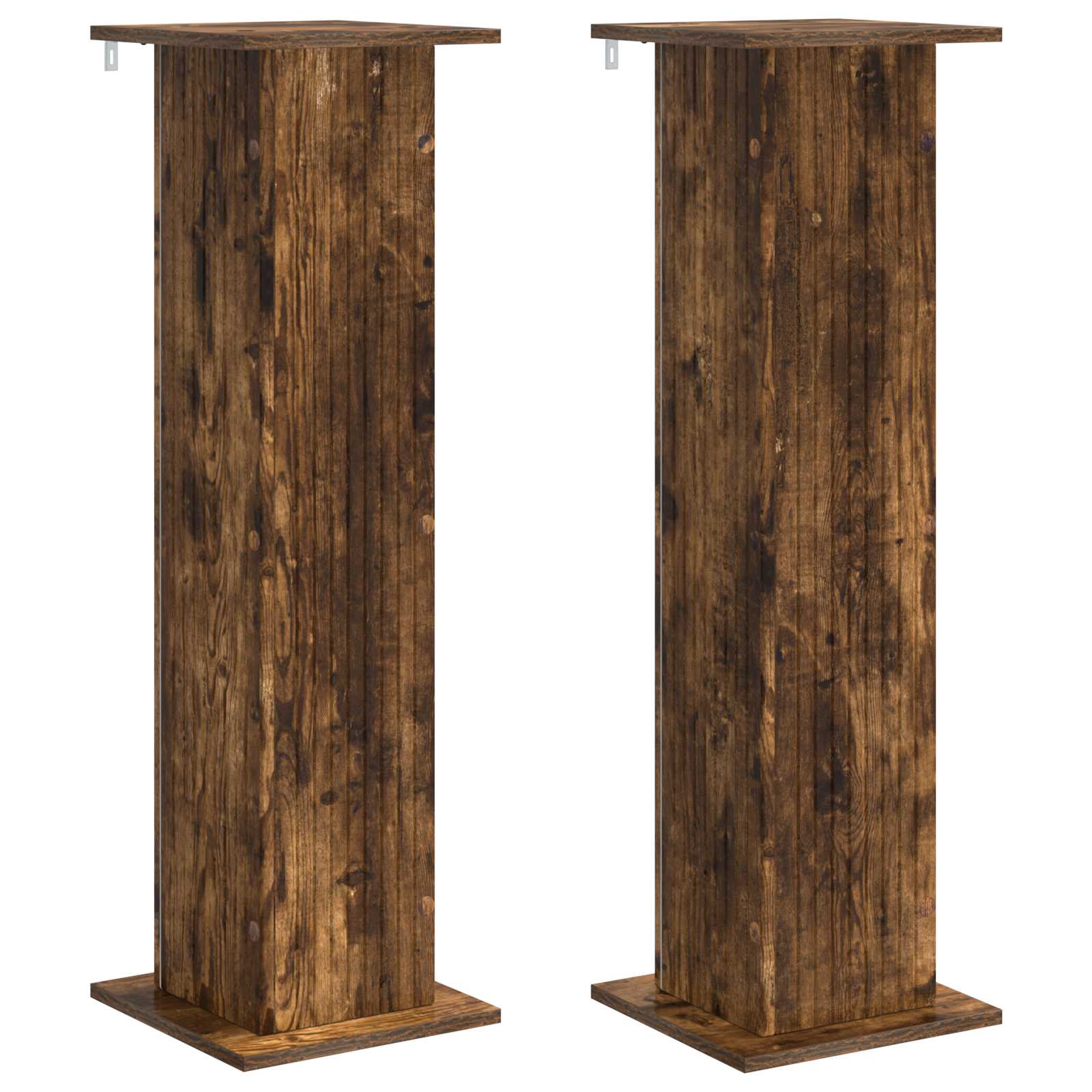 Plantenstandaard 2 pcs Gerookt eiken 30,5 x 30 x 100,5 cm