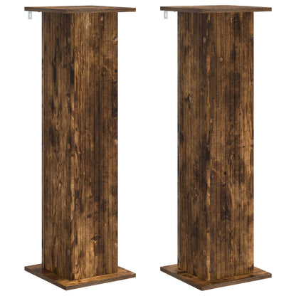 Plantenstandaard 2 pcs Gerookt eiken 30,5 x 30 x 100,5 cm