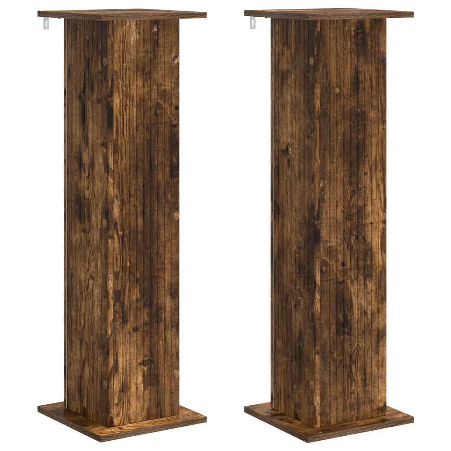 Plantenstandaard 2 pcs Gerookt eiken 30,5 x 30 x 100,5 cm
