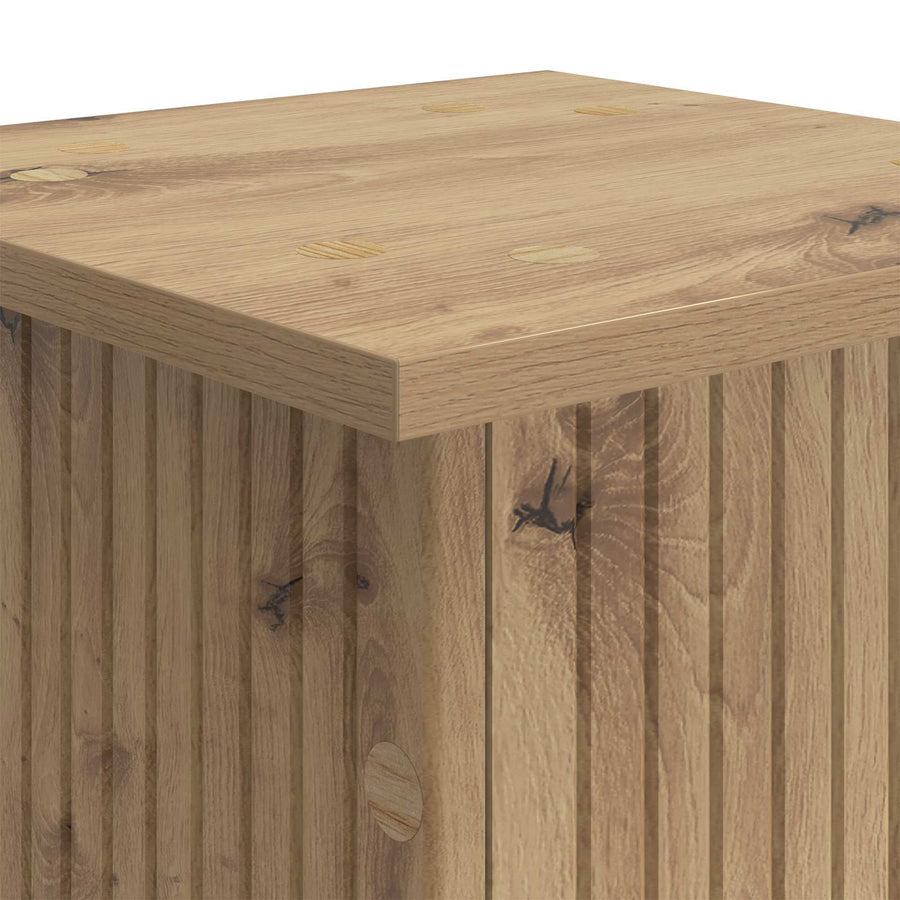 Plantenstandaard Artisanaal eiken 30,5 x 30 x 100,5 cm