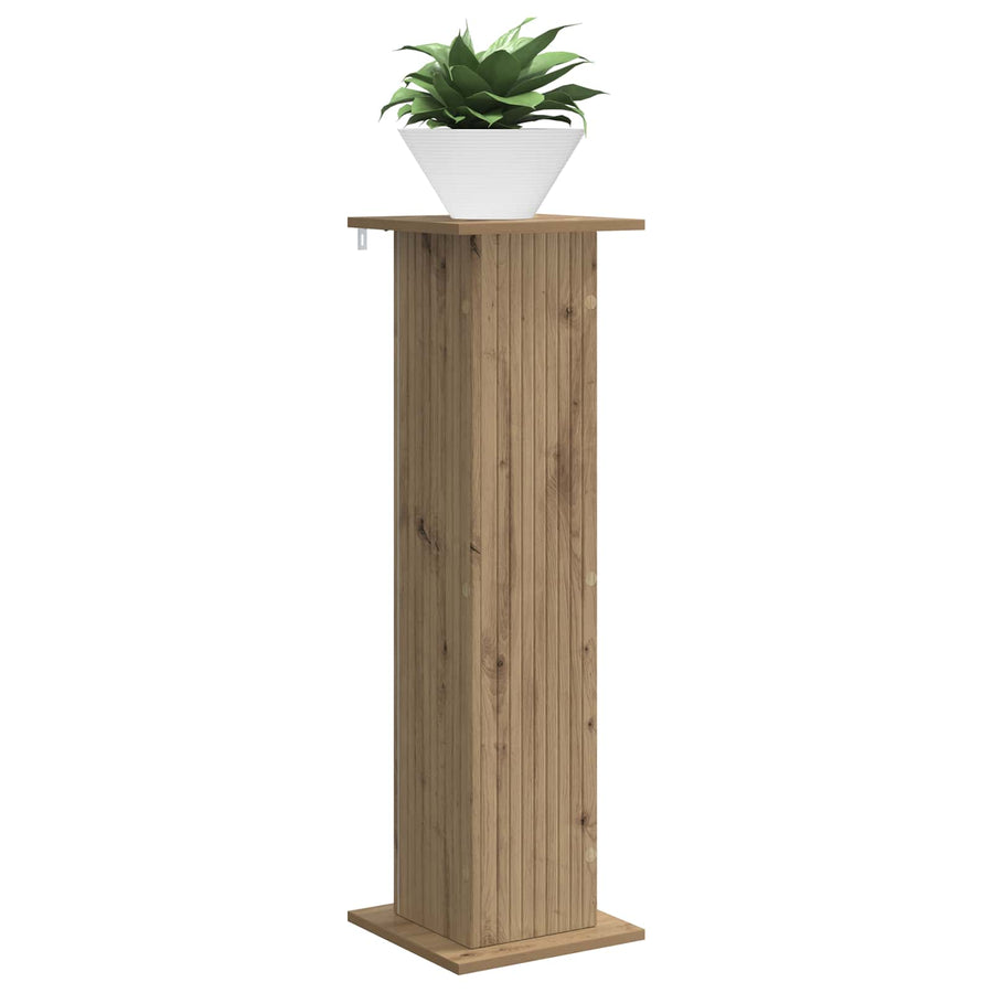 Plantenstandaard Artisanaal eiken 30,5 x 30 x 100,5 cm