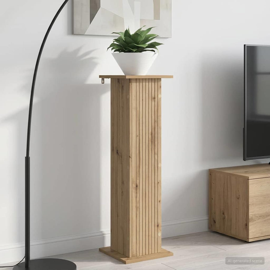 Plantenstandaard 2 pcs Artisanaal eiken 30,5 x 30 x 100,5 cm