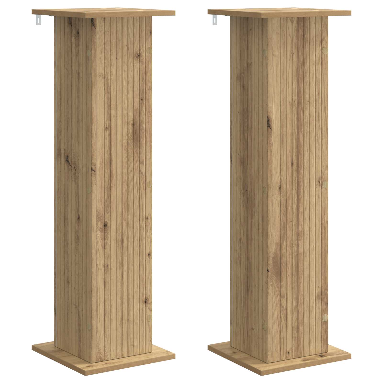 Plantenstandaard 2 pcs Artisanaal eiken 30,5 x 30 x 100,5 cm