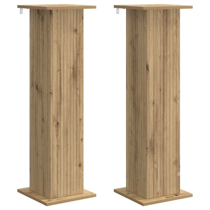Plantenstandaard 2 pcs Artisanaal eiken 30,5 x 30 x 100,5 cm