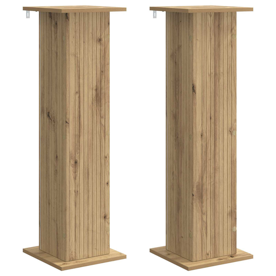 Plantenstandaard 2 pcs Artisanaal eiken 30,5 x 30 x 100,5 cm