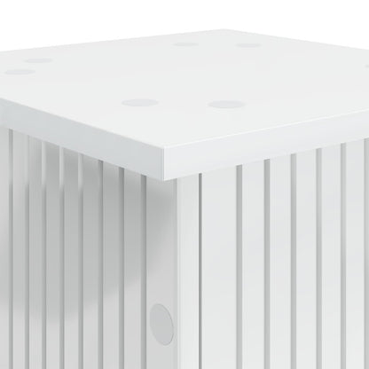 Plantenstandaard 2 pcs Wit 30,5 x 30 x 80,5 cm Bewerkt hout