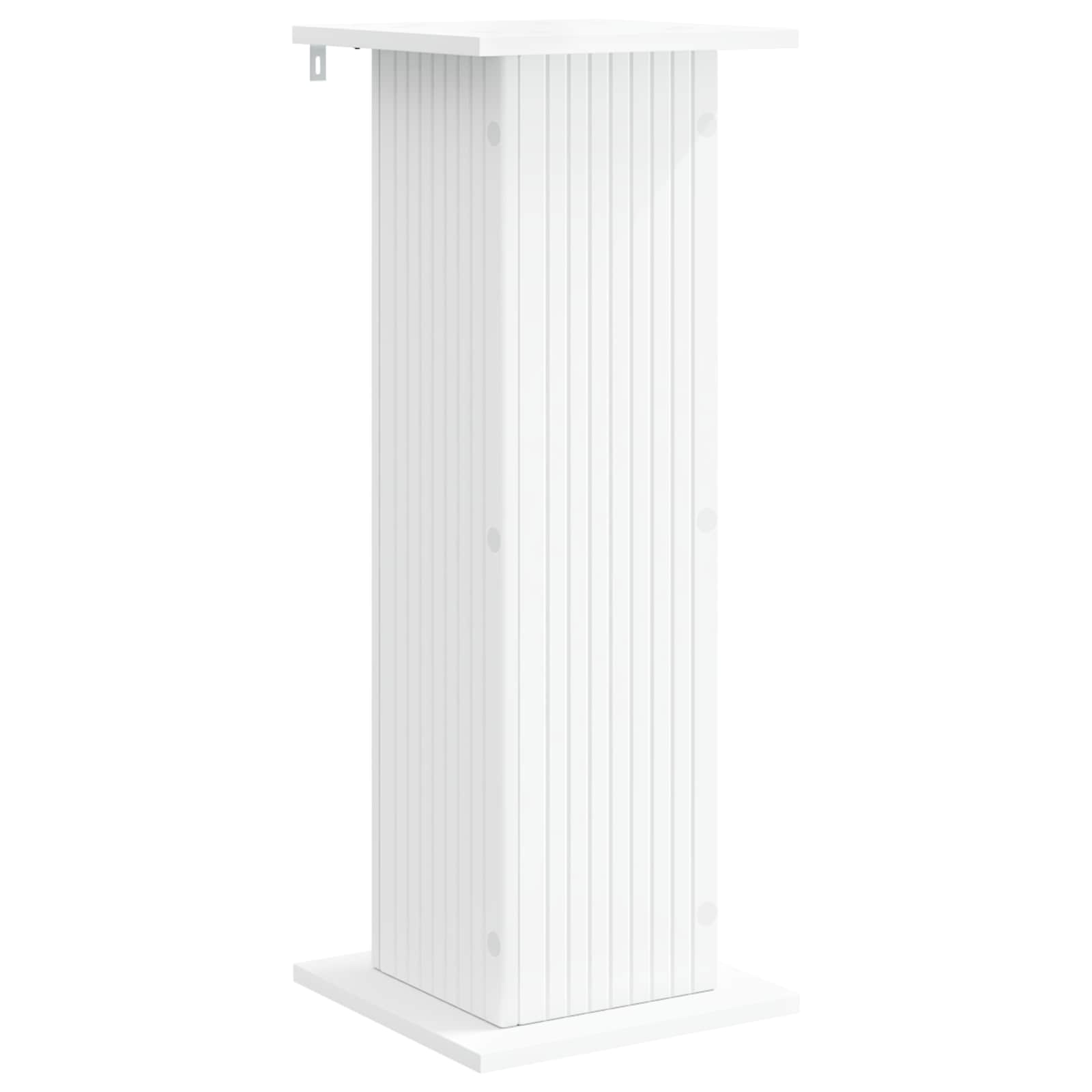 Plantenstandaard 2 pcs Wit 30,5 x 30 x 80,5 cm Bewerkt hout