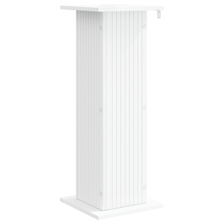 Plantenstandaard 2 pcs Wit 30,5 x 30 x 80,5 cm Bewerkt hout