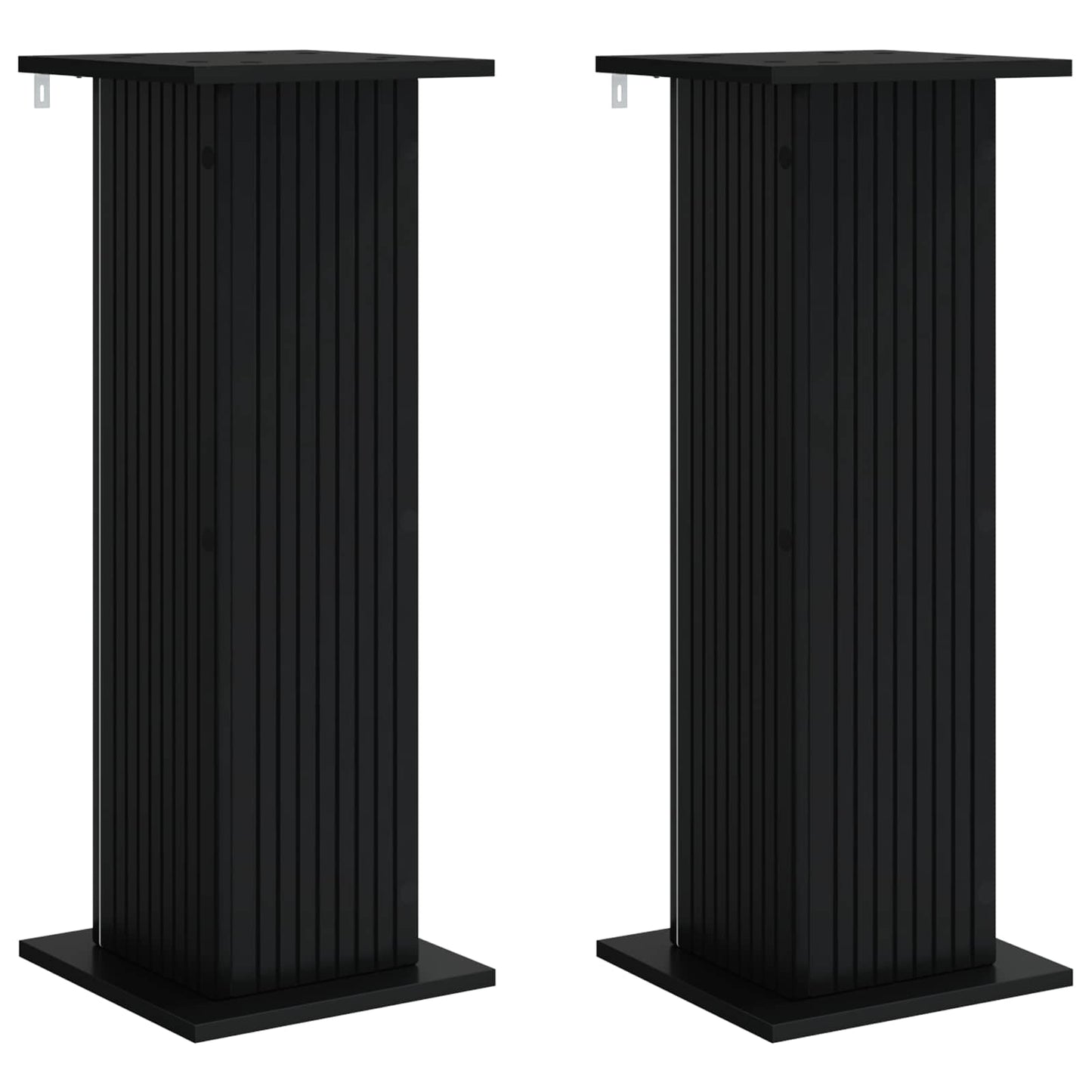 Plantenstandaard 2 pcs Zwart 30,5 x 30 x 80,5 cm Bewerkt hout