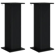 Plantenstandaard 2 stuks zwart 30,5x30x80,5 cm bewerkt hout