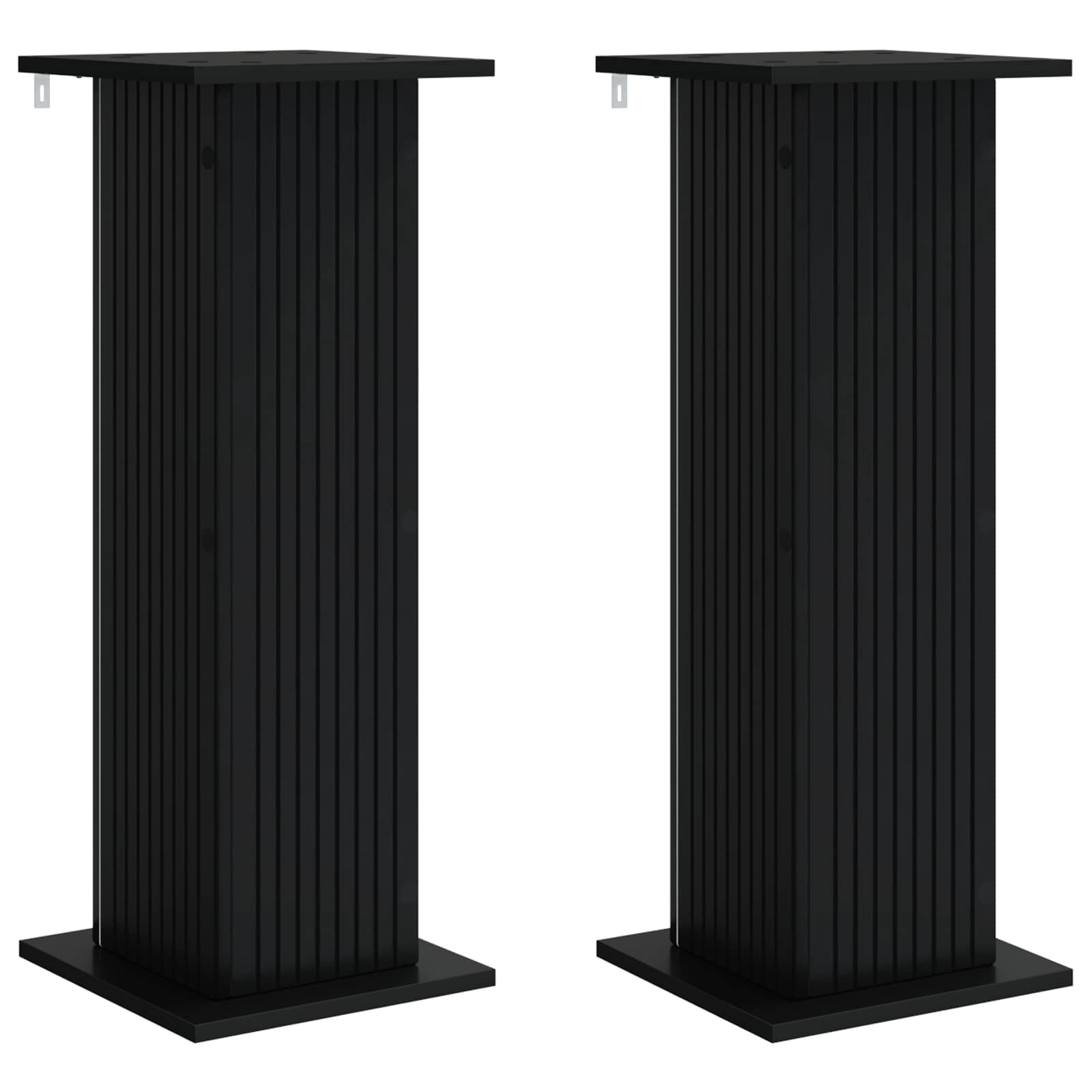 Plantenstandaard 2 pcs Zwart 30,5 x 30 x 80,5 cm Bewerkt hout