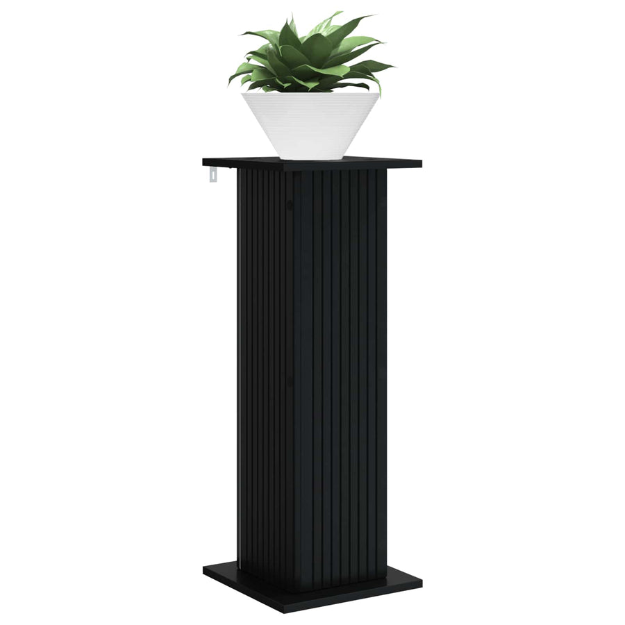Plantenstandaard 2 pcs Zwart 30,5 x 30 x 80,5 cm Bewerkt hout