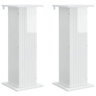 Plant Stand 2 pcs High Gloss White 30.5 x 30 x 80.5 cm