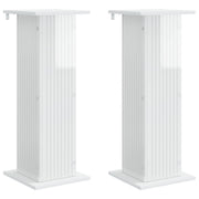 Plantenstandaard hoogglans wit 30,5x30x80,5 cm 2 stuks